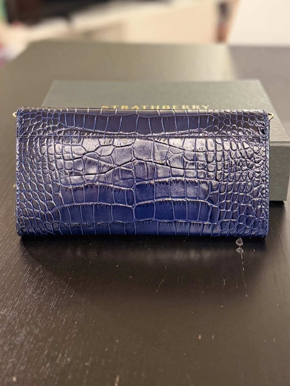 Multrees Chain Wallet - Embossed Croc Navy - Picture 4 of 9